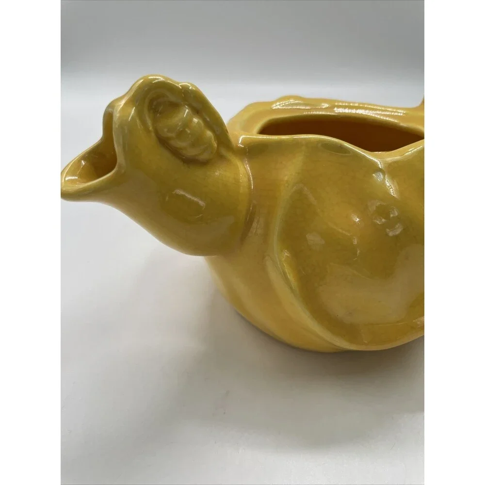 Red Wing Pottery Yellow Kateina Dutch Girl Tea Pot #260 Original Vintage NO LID